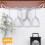 2Pcs Adjustable Under Cabinet Wine Glass Rack, Punch 3 Rows SpaceSaving Stemware Holder 5