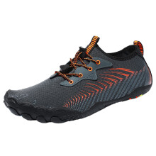 Mens Quick Dry Water Shoes Breathable Hiking Sneakers for Beach Running Outdoor Grey 6.5 UK
