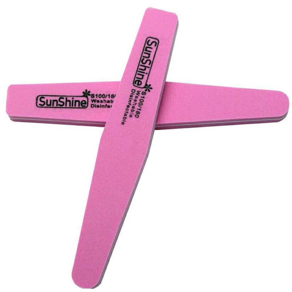 10pcs Double Sided Nail Buffer File Rhombus Shape for Manicure Natural and False Nails