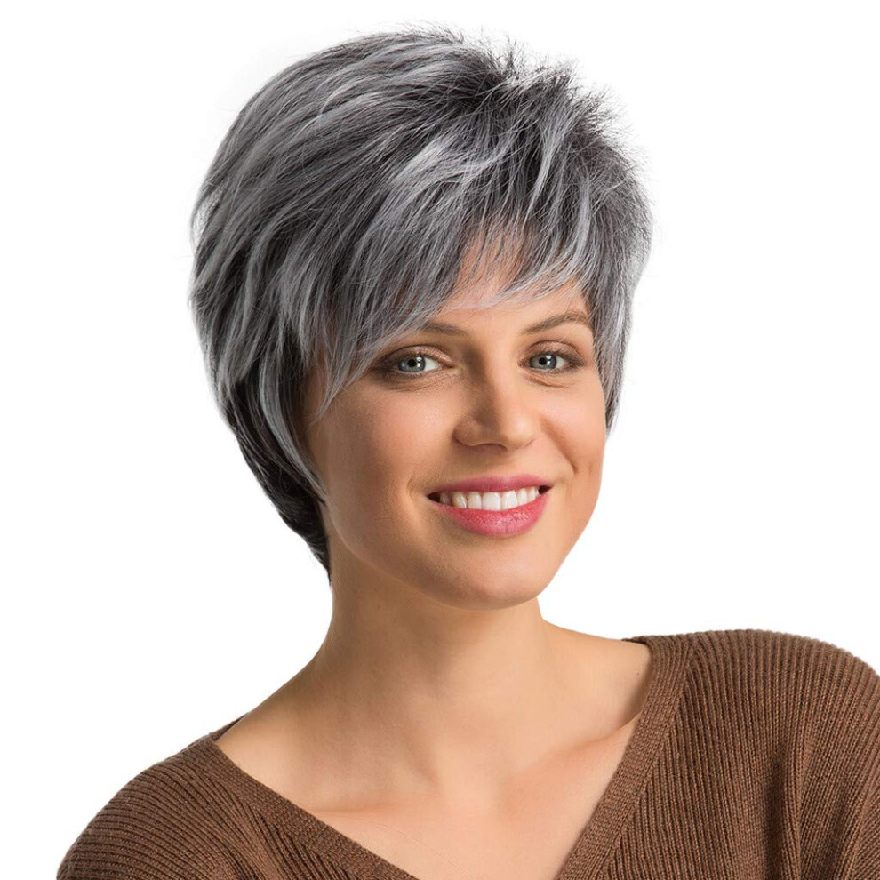 Unisex Short Wigs For Women Naturallooking Curly Wig With Bangs Heat Resistant Synthetic Breathable Cap