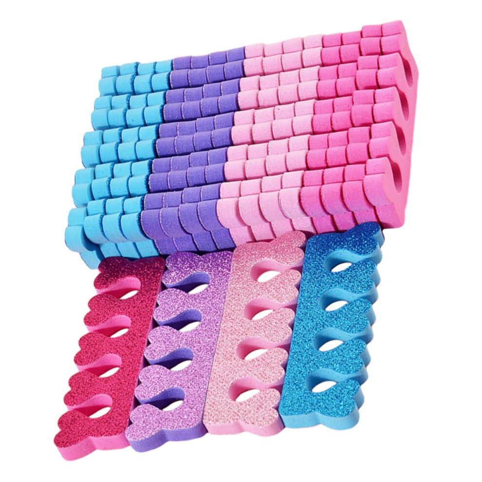 24pcs EVA Toe Separators for Pedicure, HeartShaped Spacers for Smudge Nail Painting