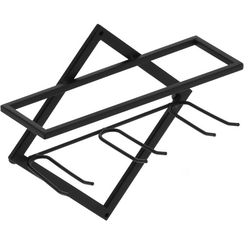 Wall Mounted Wine Glass Rack Iron Holder for Bar Kitchen Cabinet Space Saving Storage 2