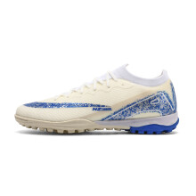 (SZ-2501-D-BeigeWhite, 41) Men's Soccer Shoes Low Top TF/FG Anti Slip Football Boots Outdoor Grass Adult Professional Training Soccer Sneakers