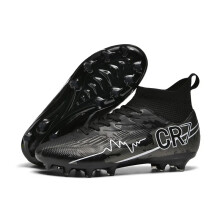 (033-C-Black, 40) Soccer Shoes for Men Cleats Mid-top Non-Slip FG/TF Football Boots Chuteira Campo High-quality Match Sneakers Futsal Indoor