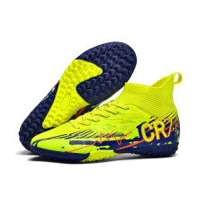 (033-D-Green, 42) Soccer Shoes for Men Cleats Mid-top Non-Slip FG/TF Football Boots Chuteira Campo High-quality Match Sneakers Futsal Indoor