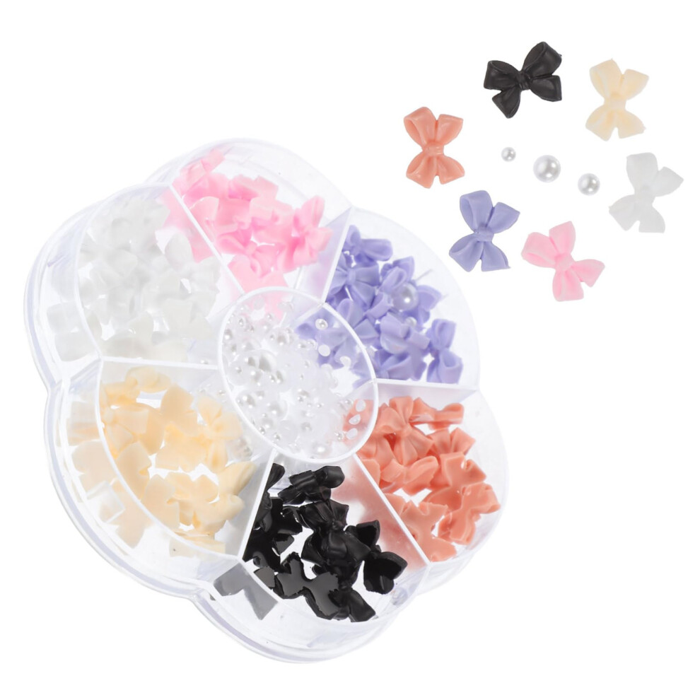Nail Charms with Elegant Pearl Bow Design for Women DIY Manicure and Cute Nail Art Gems Set