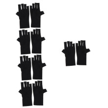 UV Protection Manicure Gloves Fingerless Design for Gel Nails Comfortable Durable Fit 5 Pairs