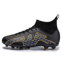 (CK15-C-Black, 33) Men's Soccer Shoes Children Football Boots TF/FG Outdoor Grass Proffesional Anti-Slip Soccer Shoes New Arrival 2022 Sneakers