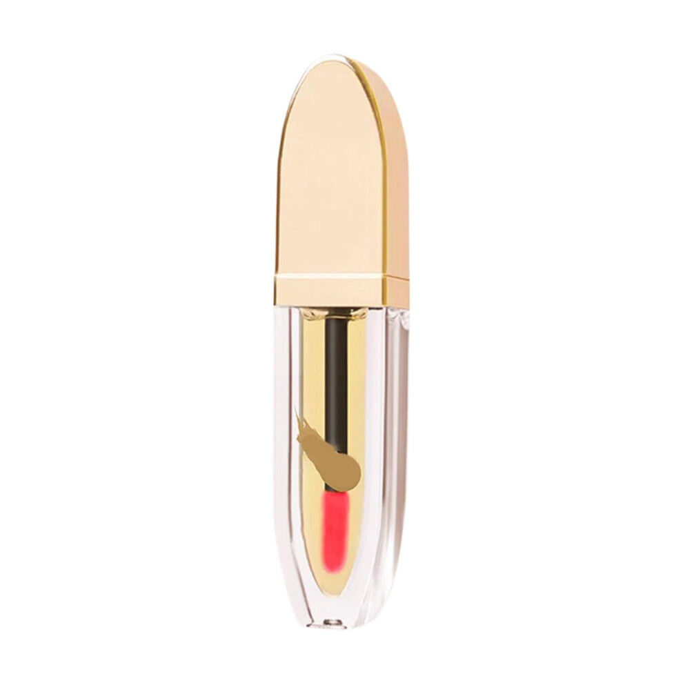 Tinted Lip Oil Warm Color 4ML Hydrating Exfoliating Lip Care for Overnight Nourishment