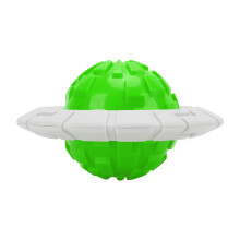 Brinquedo para cães feito com material de qualidade alimentar, seguro para uso frequente, que combina diversão com responsabilidade.