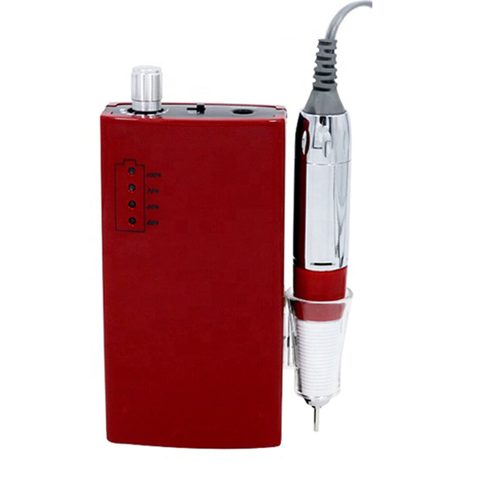 Cordless Nail Drill 35000 RPM Professional Electric Nail File for Acrylic and Gel Nails Red