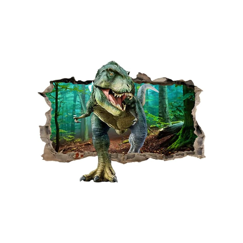 Dinosaur Realm, Self-Adhesive 3D Dinosaur Wall Decals For Smooth Surfaces, Environmental Protection Non-Toxic Material Safe For Kids Rooms And Play
