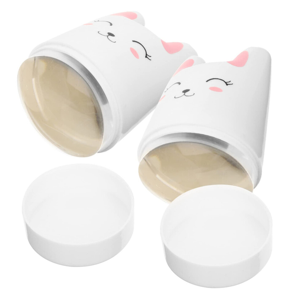 Bunny Shape Silicone Nail Stamper Kit with Scraper for DIY Nail Art Design and Precise Pickup