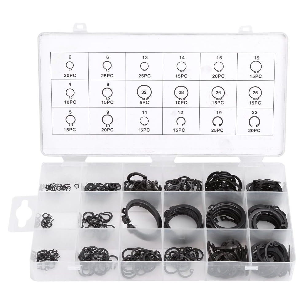 Professional Retaining Rings Assortment, High Quality 65Mn Steel Material C-Clips, With Tensile Strength And Corrosion Resistance For Diverse 9004841083513