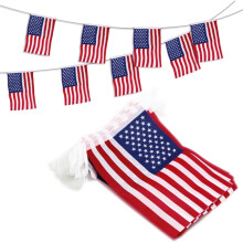 Rectangle Flags For Patriotic Decorations, USA Flags With Double-Sided Printed Design, American String Banner Featuring Wind/Rain Resistant Polyester