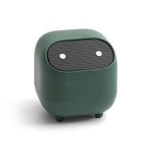 Mini-Mülleimer mit Deckel, elegantes Ninja-Design für Schreibtisch, Büro oder Couchtisch, öffnet sich automatisch, hochwertiges