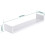 Elegant White Floating Shelf, Wall Mounted Damage-Free Plastic Storage Solution for Various Rooms, Featuring Automatic Drainage System and Minimalist 2