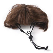 Funny DIY Dog Wig, Synthetic Fiber Hair Extension, Adjustable elastic chin strap, Soft and smooth texture, Hand-sewn Strong and Durable, Washable
