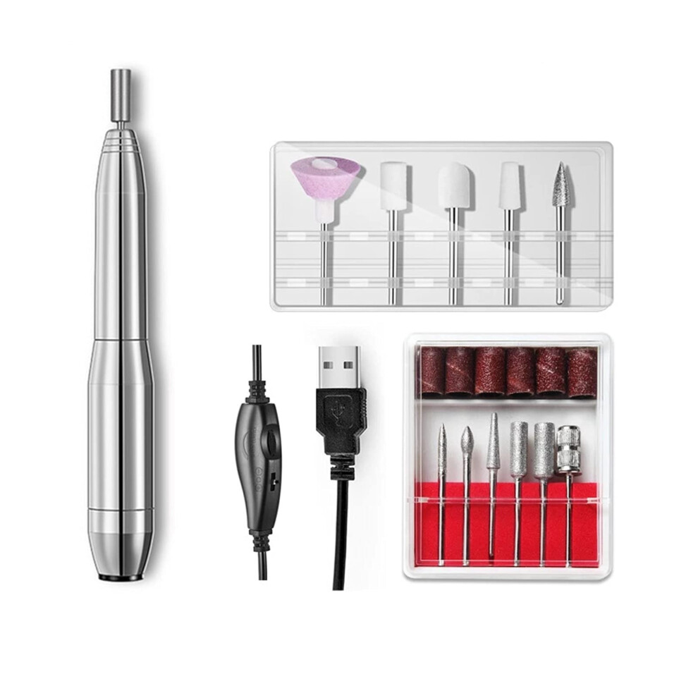 Electric Nail Drill with Low Noise Operation for Manicure Pedicure Acrylic and Gel Nails