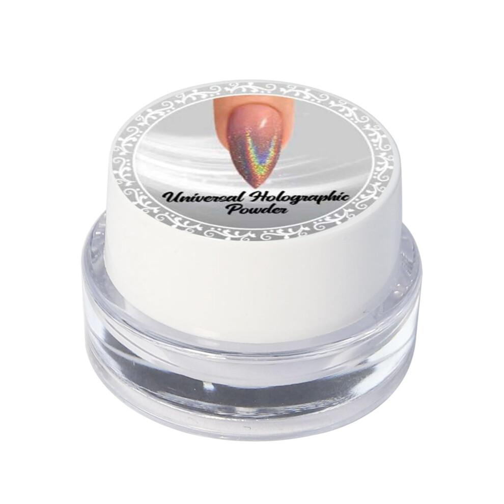 White Nail Glitter Powder With Fine Shimmer Finish, Pearl Nail Powder For Manicure And Diy Art