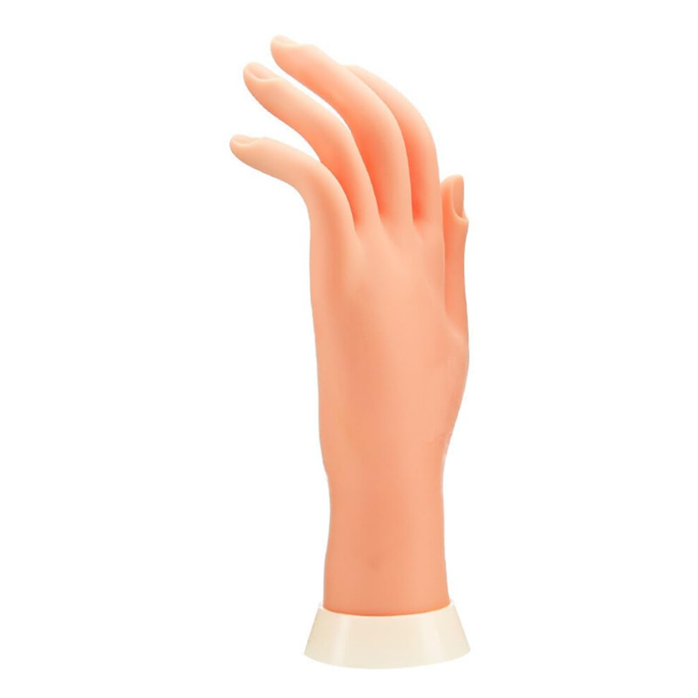 Nail Practice Hand Lifelike Silicone Manicure Training Model for Beginners and Professionals Reusable