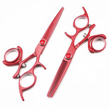 6 Inch Swivel Thumb Hair Cutting Shears, Japanese Steel Professional Barber Scissors for Salon Use