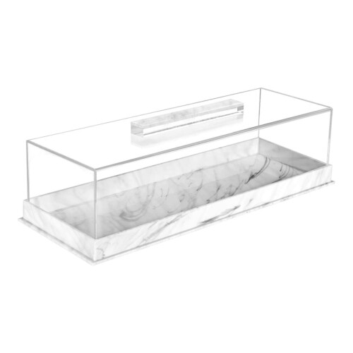 White Bread Storage Box with NonSlip Base, Elegant Kitchen Bread Bin for Cakes and Muffins