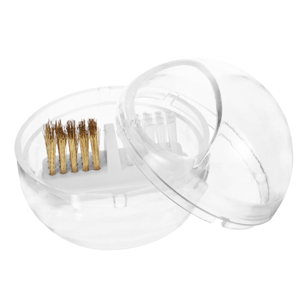 Nail Drill Bit Cleaning Brush with Dust Containment Cover and Case for Salon and Home Use