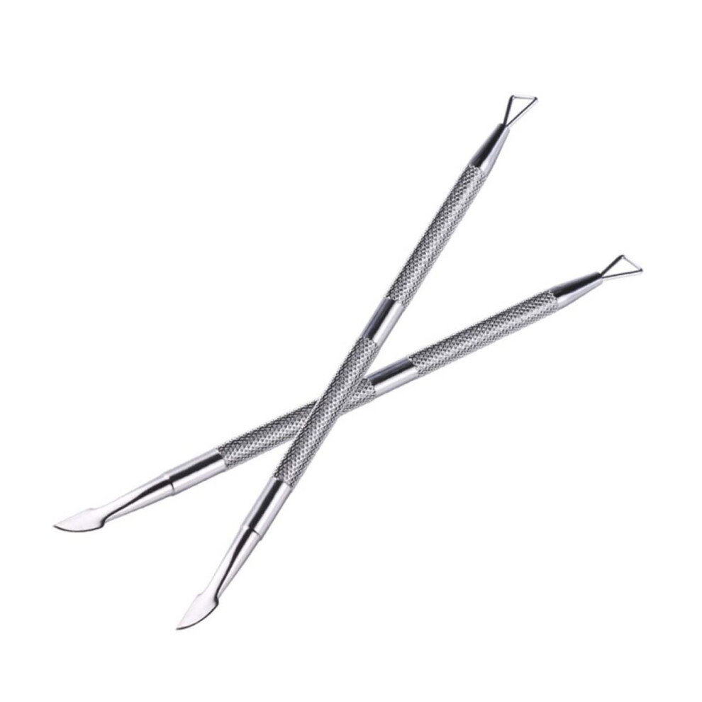 Cuticle Pusher and Remover Stainless Steel DualEnded Tool for Acrylic and Gel Nails