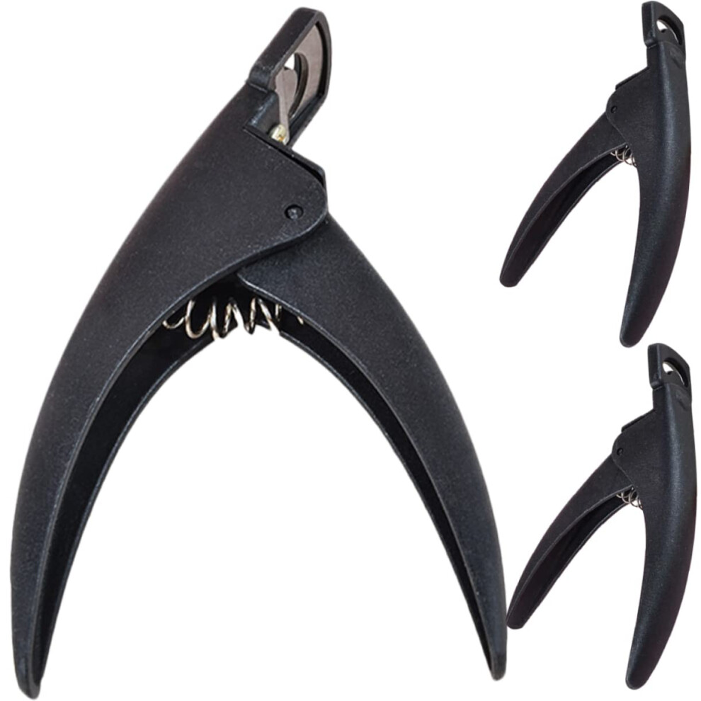 Stainless Steel UType Nail Clippers for Acrylic Nails with Professional Cuticle Cutter 3pcs