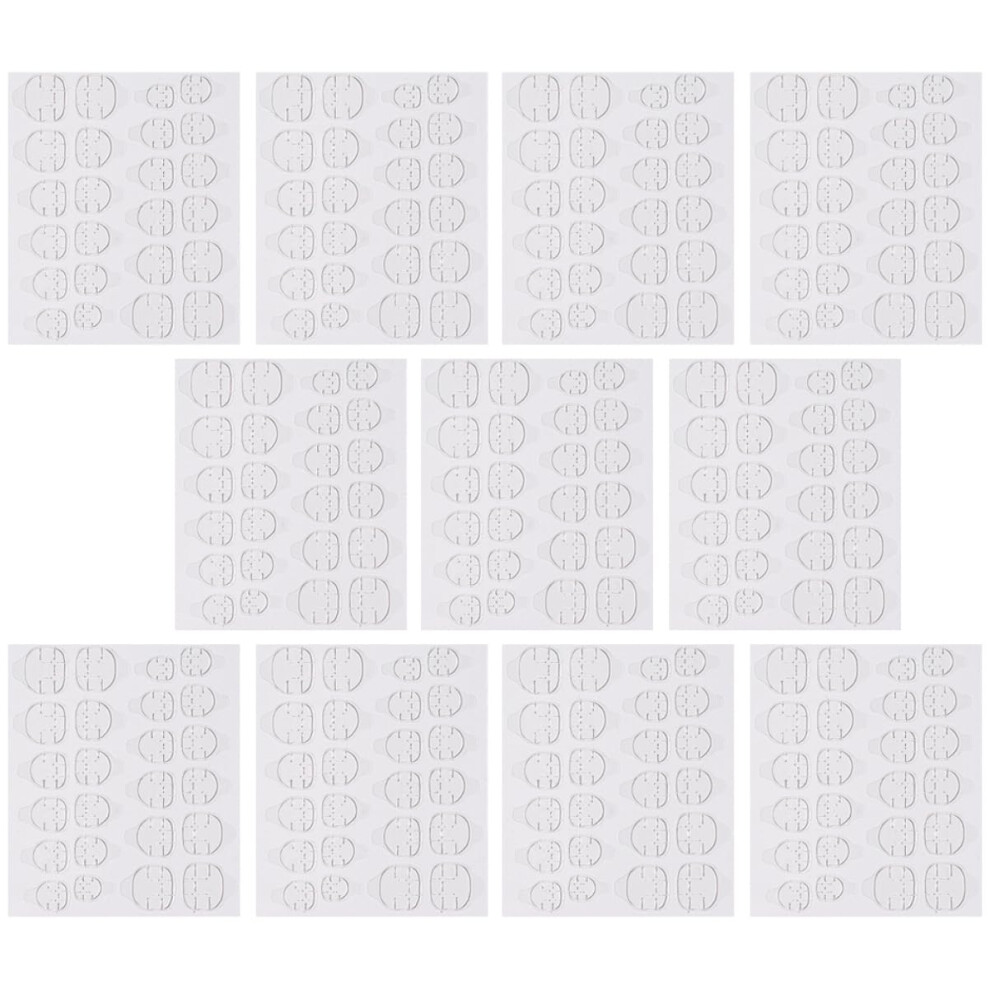 20 Sheets Nail Adhesive Tabs Strong Hold Transparent Glue Stickers for Press On Nails