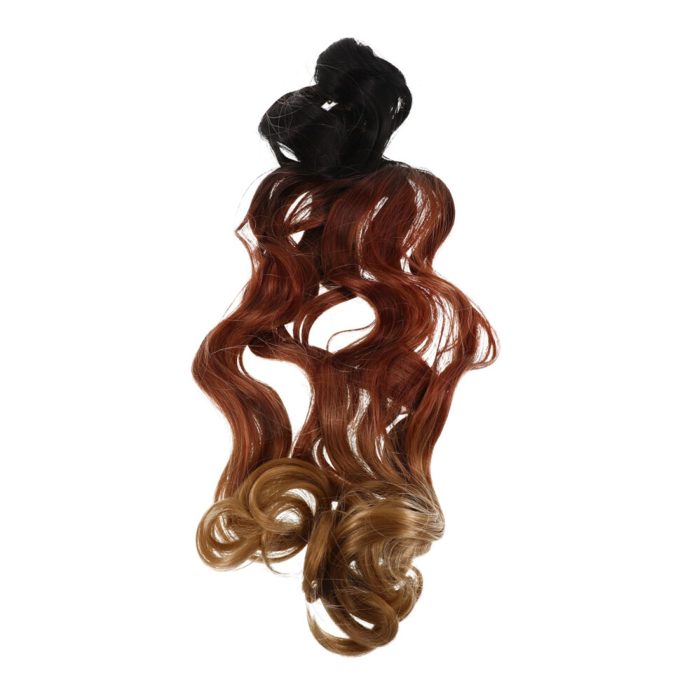 Unisex Curly Wig With Messy Bun Hair Extension For Women, Natural Volume, Lightweight And Durable