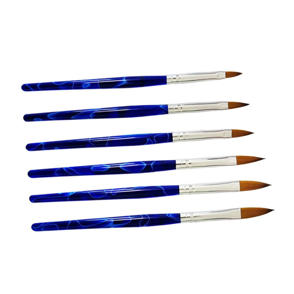 6pcs Nail Art Brush Pen Set with Precise Control for Gel Polish and Manicure Designs