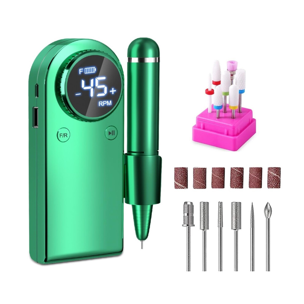 Electric Nail Drill 45000RPM Rechargeable Cordless for Acrylic and Gel Nails Manicure Pedicure Ref: 7127