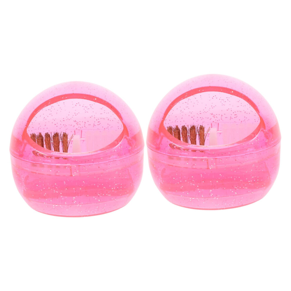 2pcs Metal Wire Nail Drill Bit Cleaning Brush with Detachable Head for Efficient Debris Removal