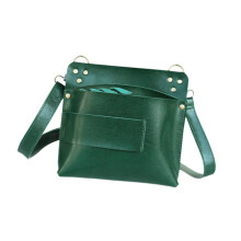 Barber Tool Pouch PU Leather Hairdressing Scissor Holster with Detachable Waist Belt, Green