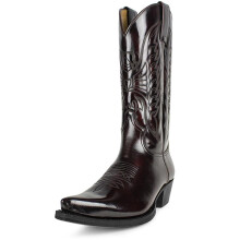 Men's Cowboy Boots Brown Pointed Toe SlipOn NonSlip Western Work Boots Size 7.5 UK