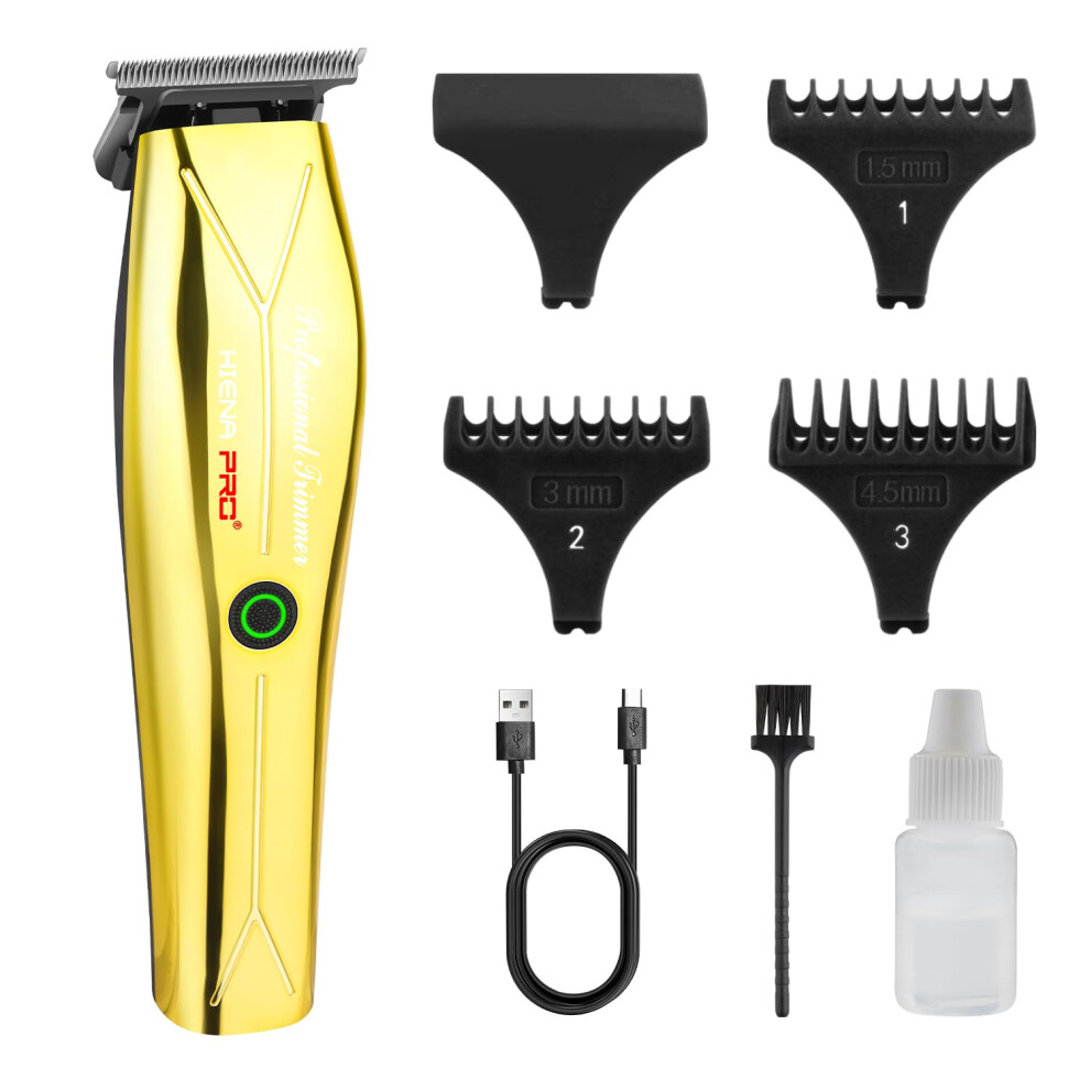Gold Tblade Beard Trimmer And Cordless Hair Clipper For Men, Precise Edging, Usb Rechargeable