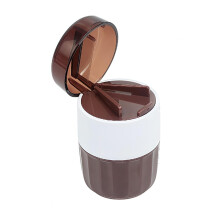 Pill Crusher Grinder and Cutter with Storage, Stainless Steel Blades for Elderly Travel Medicine