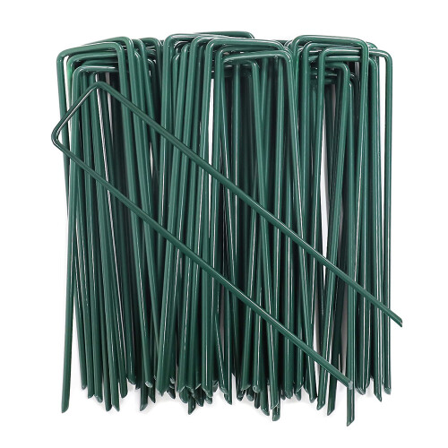 Versatile Garden Stakes, Galvanized Metal Landscape Staples, Sharp Ends For Quick Insertion, U-Type Design For Enhanced Support, Ideal For Weed