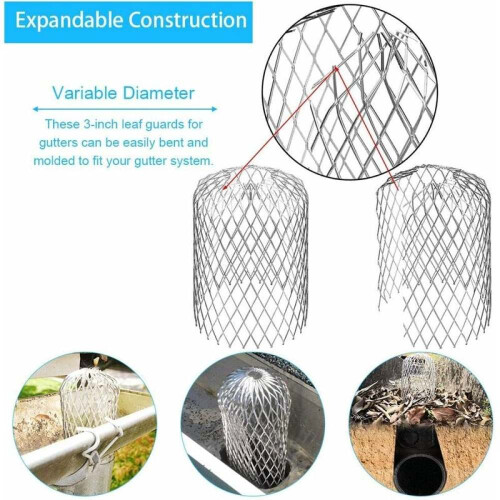 Aluminum Filter Strainers, Mesh Gutter Guard For Expandable Design And Easy Installation In Downspouts 1