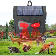 Automatycznie ładowany odstraszacz zwierząt, zasilany energią słoneczną, odstraszający drapieżnik, humanitarny i bezpieczny, do szerokiego