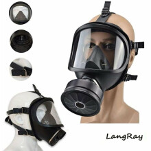 Gas Masks Survival Nuclear and Chemical, Tactical Full Face Respirator with 40mm Activated Carbon Filter, Reusable for Chemical Warfare, Exhalation