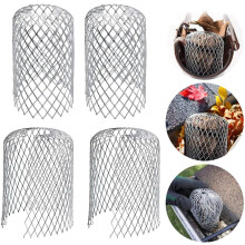 Downspout Protectors, Durable Expanded Aluminum Gutter Strainer with Weather Resistant Leaf Filter, Flexible Expandable Construction for Easy