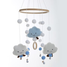 Crib Mobile with Soothing Chimes, Boho-Inspired Decor with Natural Colors, Eco-Friendly Materials for Safe Development and Hand-Eye Coordination