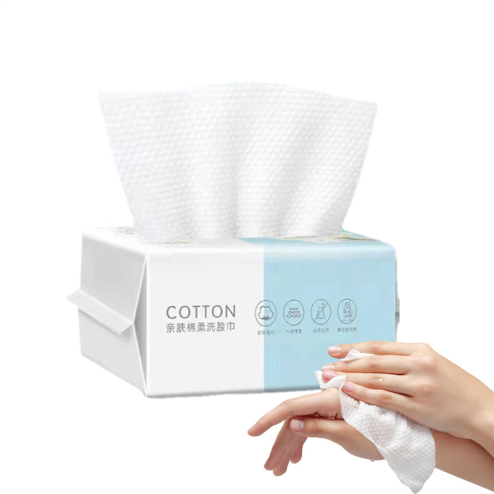 Facial Dry Wipes Soft SkinFriendly Face Towels for Sensitive Skin, Ultra Absorbent Disposable Makeup Removal Towels