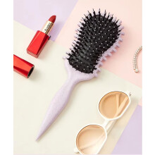 Curly Hair Detangling Brush with Wide Paddle, AntiPull Design, Curl Shaping, Purple Guitar