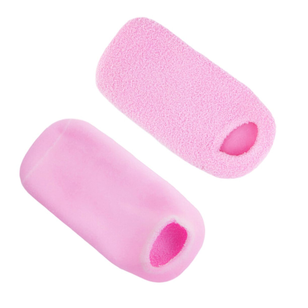 Pink Moisturizing Gel Socks With Deep Hydration For Cracked Heels And Dry Feet, Reusable Spa Socks