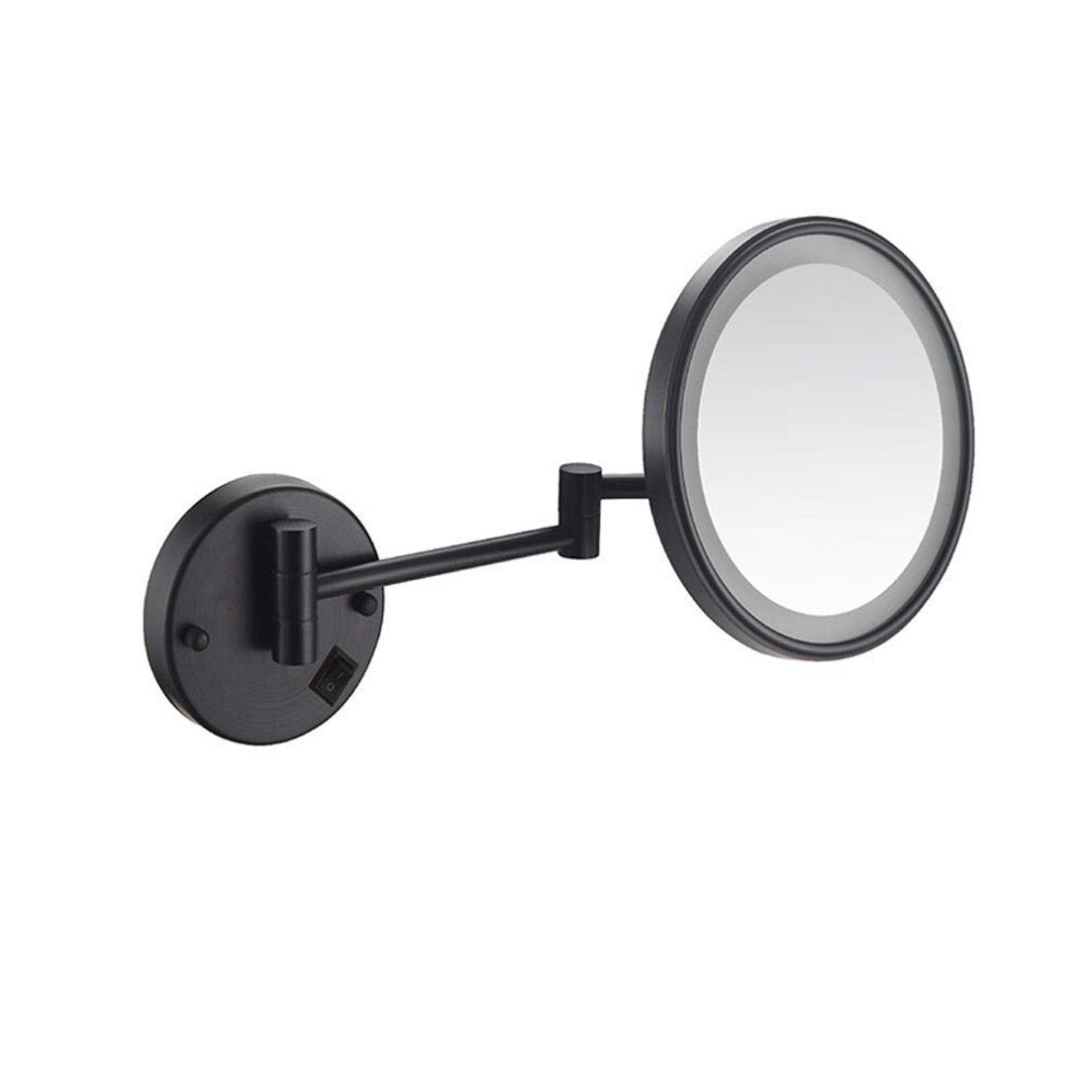 Light Led Vanity Mirror Wall Mounted With 3X Magnification, Adjustable Rechargeable, Chrome Finish