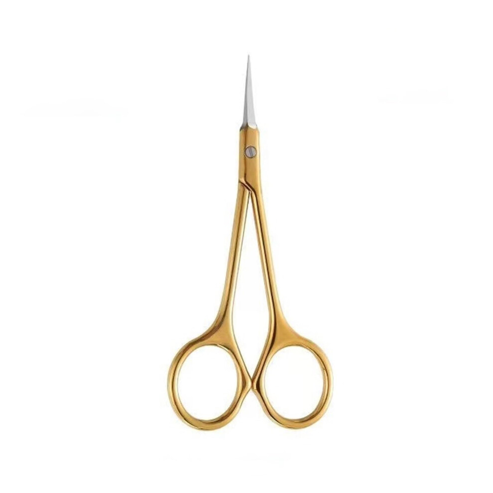 Gold Stainless Steel Cuticle Scissors With Precision Blades For Manicure And Travel Grooming
